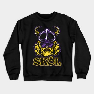 Skol Vikings Nordic Scandinavian Helmet Crewneck Sweatshirt